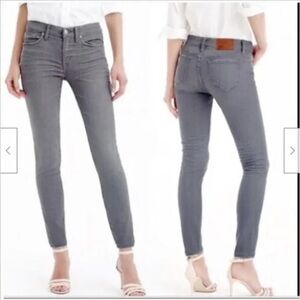 J.CREW Toothpick Gray Skinny Stretchy Jeans Size 26
